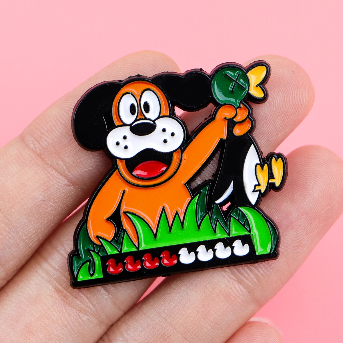 재미 있은 오리 에나멜 핀 귀여운 강아지 브로치 파인스 옷깃 핀 배낭에 배지 의류 액세서리 동물 쥬얼리 친구 선물