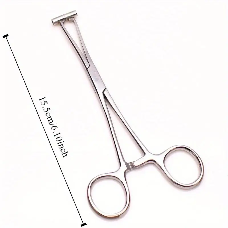 1PC Professional Flat Needle Pipe Pliers Ear Lip Nose Nail Puncture Tweezers Body Piercing Jewelry Tool