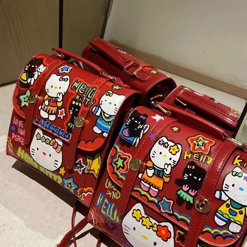 helloKitty cute style bag of new niche fashion junior high school students joint backpack backpack female cartoon birthday gift