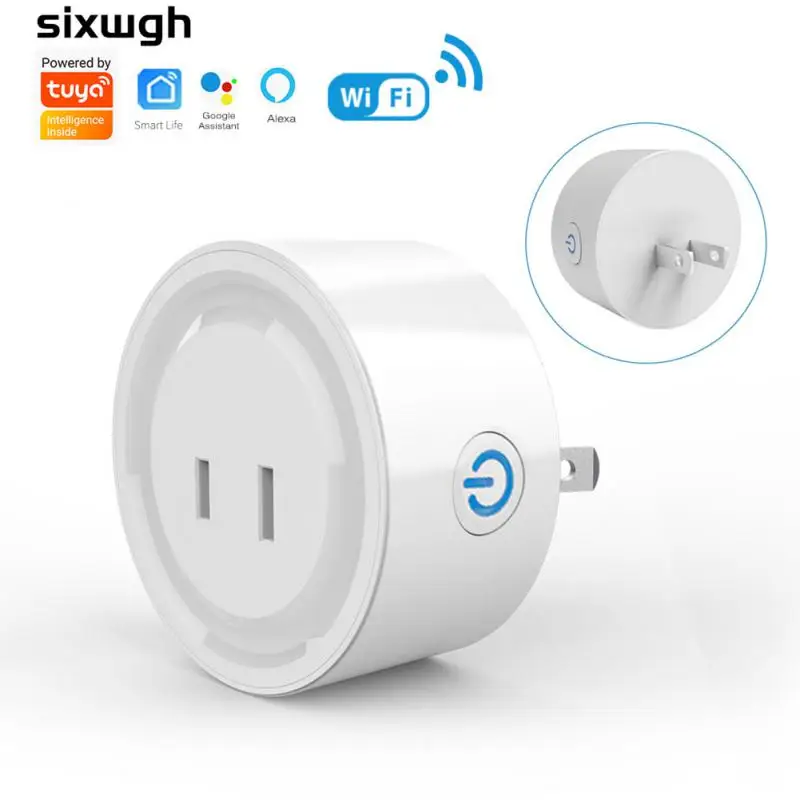 Tuya WIFI Japan Plug Adapter 2 pin MINI Smart Home Improvement Timmer Remote Control Supports Aleax Smart Socket