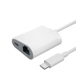 Karta sieciowa typu C do portu RJ45 PD do ładowania telefonu komórkowego Ethernet konwerter Adapter stabilne połączenie dla Xiaomi Huawei Iphone