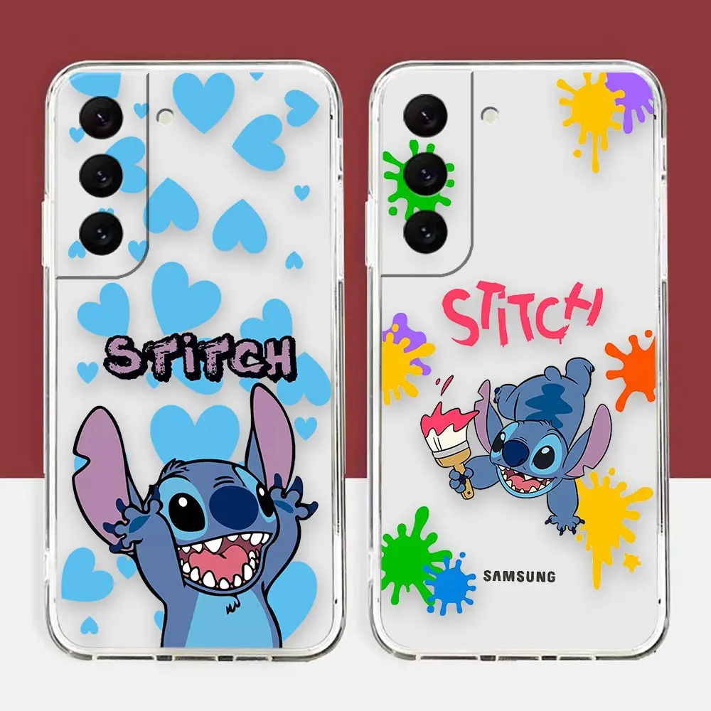 Clear S22 Case For Samsung S30 S22 S21 S20 S10 NOTE 20 10 A03S A03 A02S FE LITE ULTRA PLUS PRO 5G Case Cover The Baby Stitch