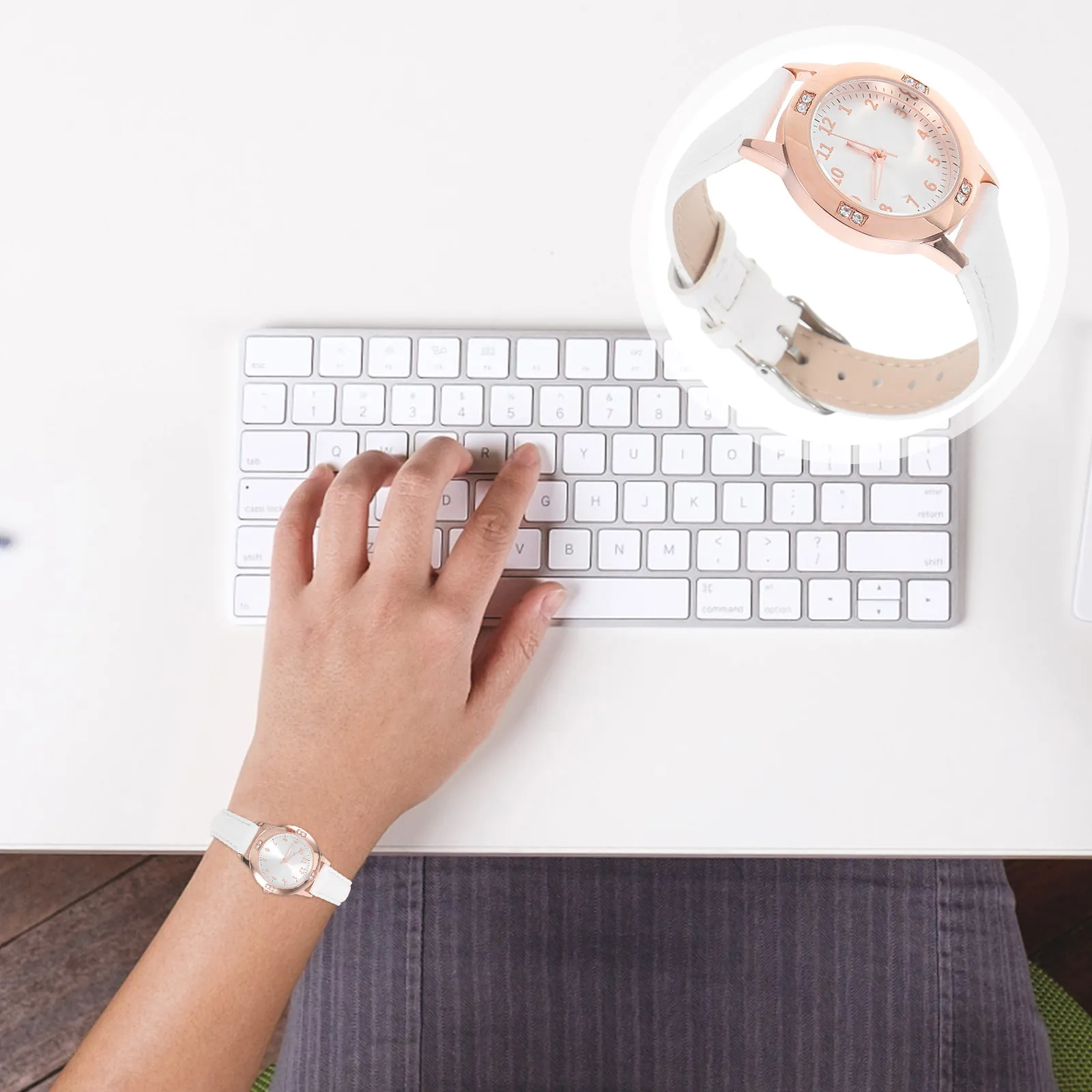 

Модные кварцевые наручные часы для женщин, простой дизайн, водонепроницаемые, надежные, подходят для повседневного ношения, для вечеринок, школы и других мероприятий.