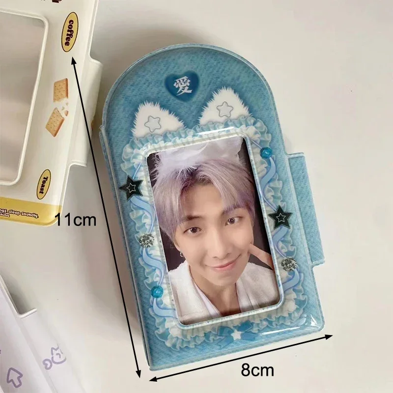 لطيف 3 بوصة حقيبة بطاقة واحدة ستار مطاردة بطاقة كتاب الحب الفول بطاقة صغيرة إدراج نمط ألبوم الصور كتاب التخزين #6