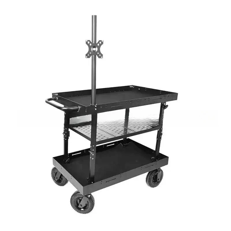 Inflatable wheel trolley special folding director car camera equipment workbench