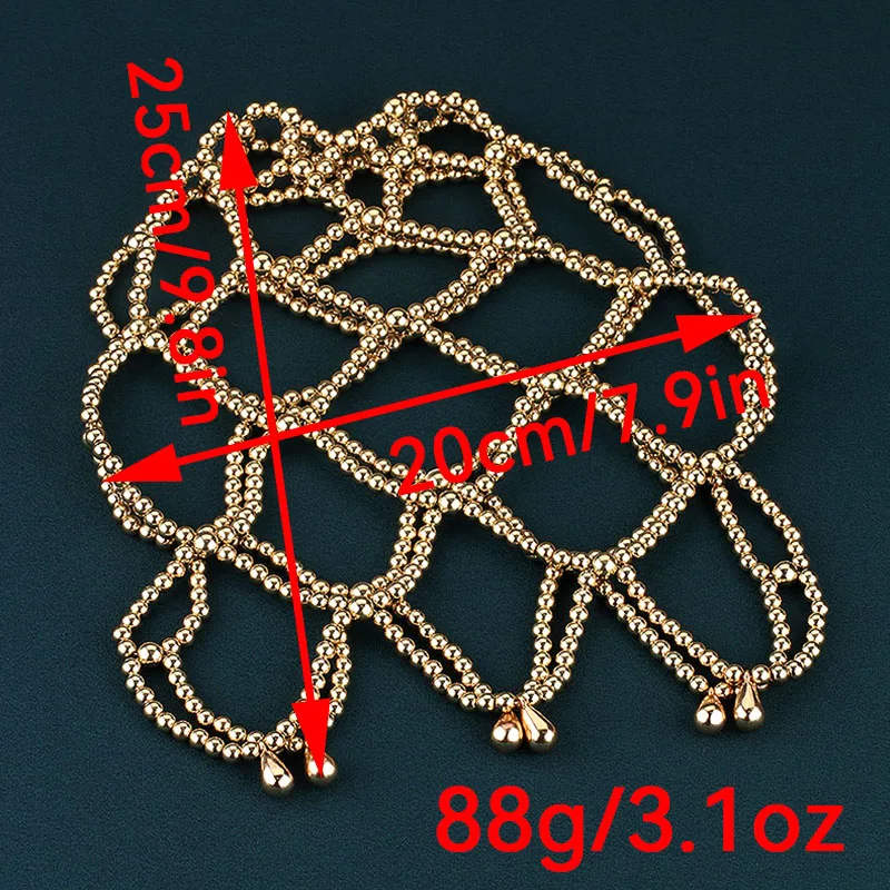 New Style Bridal Fashion Personality Multi-Layer Mesh Water Drop Forehead Chain European and American Performance Hair Net Hair