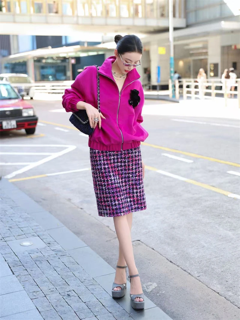 

Alice Purple Rain f Skirt High Waist Polyester Fiber Ci Commute Versatile Sle Ladies' Premium Faion Autumn 2025