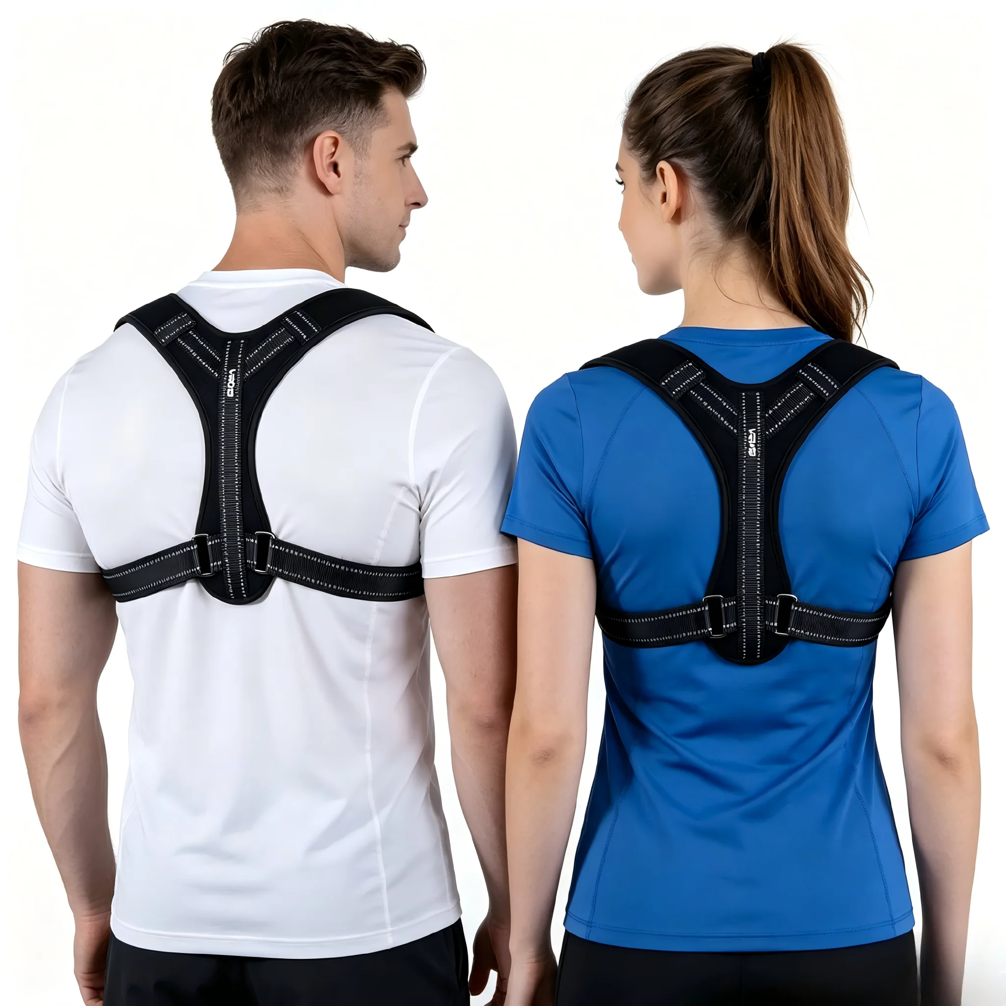 

Корректор осанки для мужчин и женщин, регулируемый бандаж для ключиц для выравнивания позвоночника, коррекции сутулости и снятия боли в спине