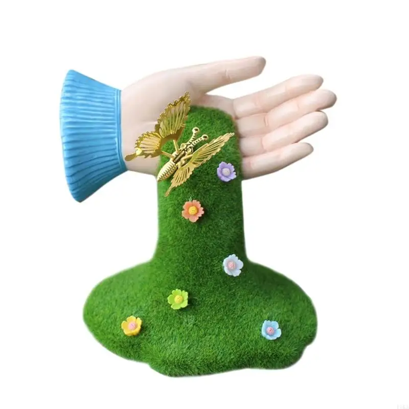 Novelty Hand and Butterfly Sculpture Vibrating Wing Statue for Yard Decoration Artistic Hand and Butterfly Sculpture