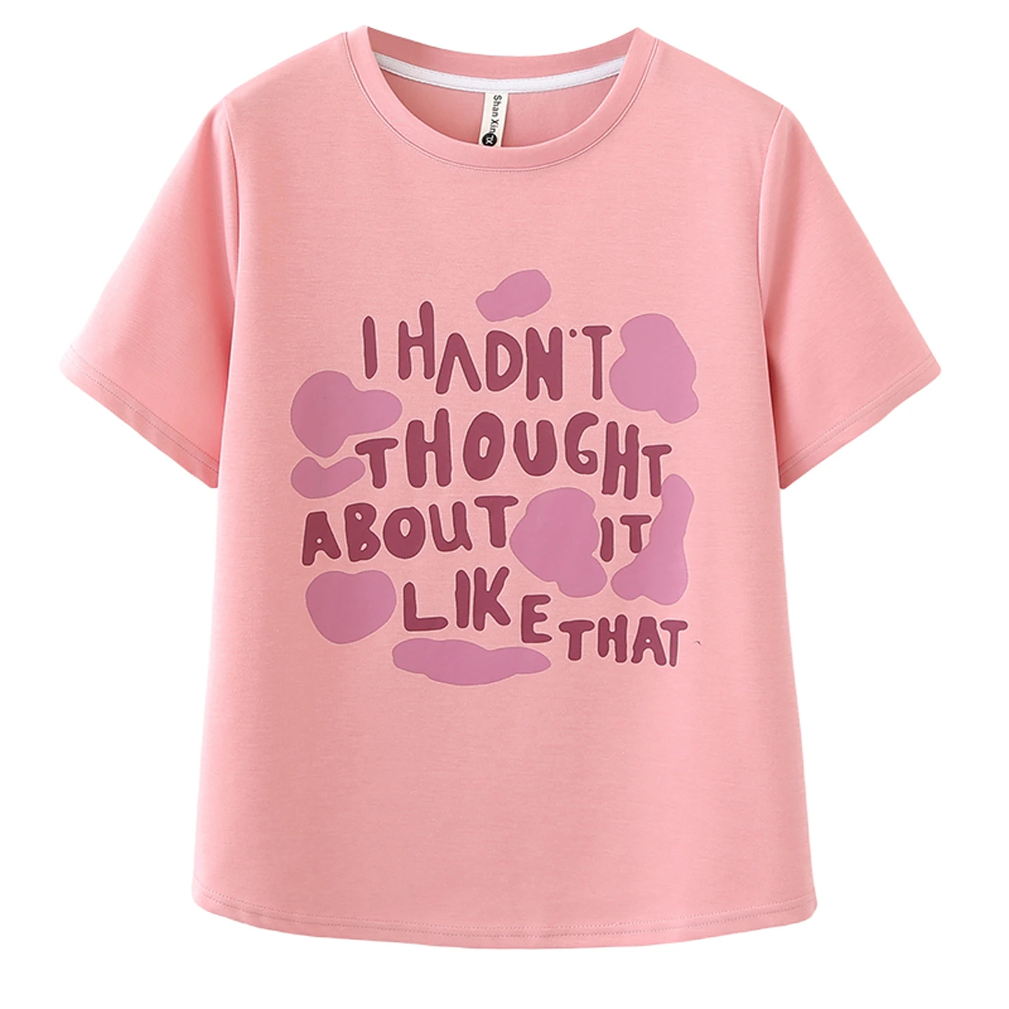 

2026 Summer Plus Size Women's T-shirt Fashion Printed Short Sleeve Casual Loose Fit Pullover Tops For Curvy Ladies 2606