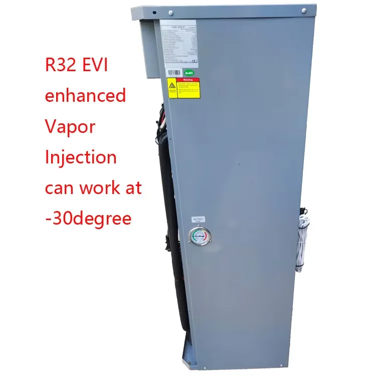 เครื่องทำความร้อนแบบปั๊มความร้อน EVI ขนาด 18 กิโลวัตต์ เชื่อมต่อ RS485 ใช้สารทำความเย็น R32 พร้อม Wi-Fi ได้รับมาตรฐาน TUV A+++ สำหรับการทำความร้อน ความเย็น และน้ำร้อน