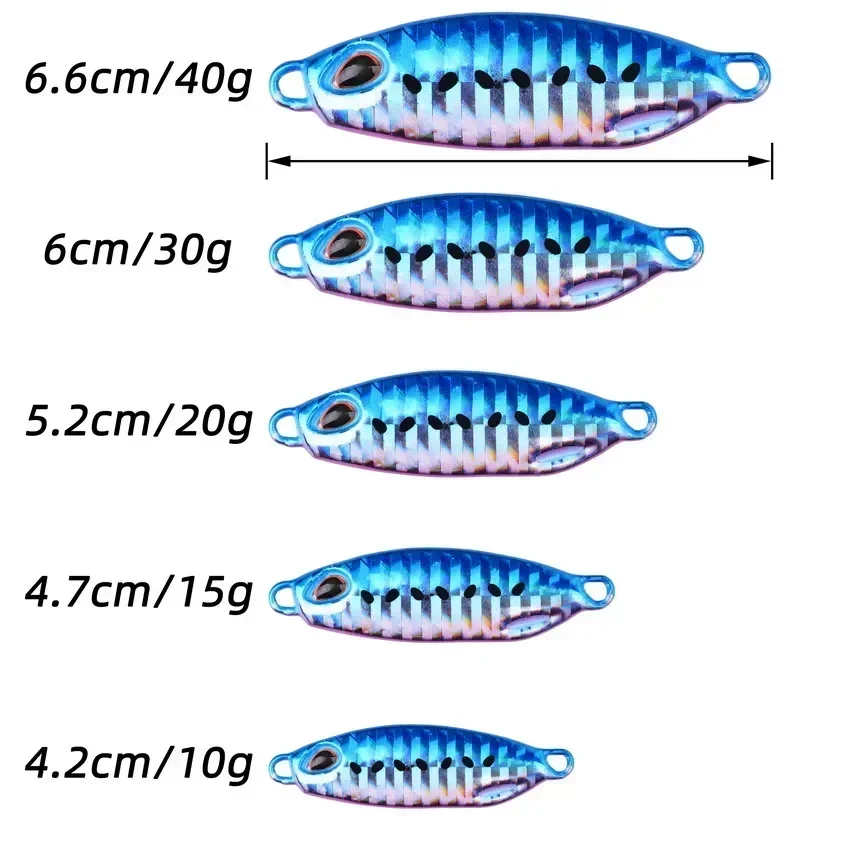 1PCS Drager Slow Cast Metal Jig Fishing Lure Jigging Spoon 10g-50g Artificial Bait Shore Casting Jig Fishing Tackle