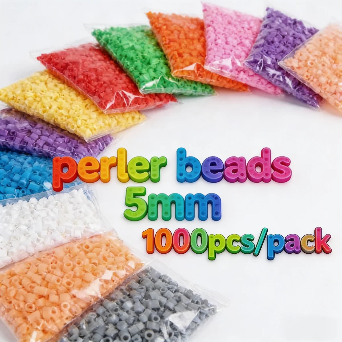 5MM Hama Beads 1000PCs Pixel Puzzle Perler Iron Beads for Kids Hama Beads Diy High Quality Handmade Gift Toy Fuse Beads