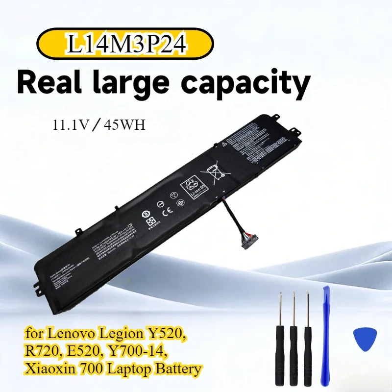 L14M3P24 Battery Replacement for Lenovo Legion Y520, R720, E520, Y700-14, Xiaoxin 700 Laptop Battery