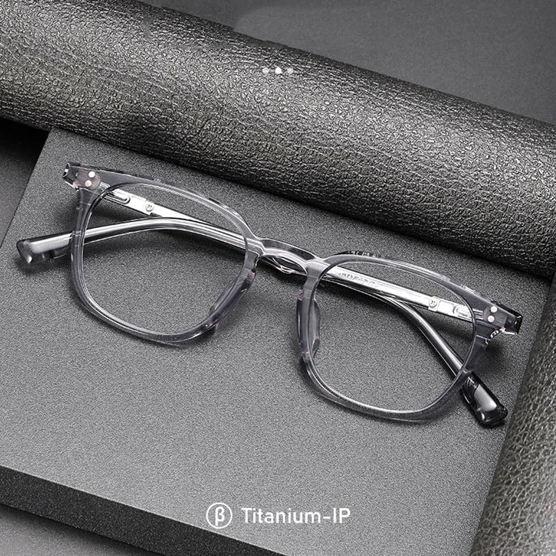 Kuga moda acetato quadro óculos de prescrição visão progressiva correta miopia óculos para homem mulher anti-reflexo uv