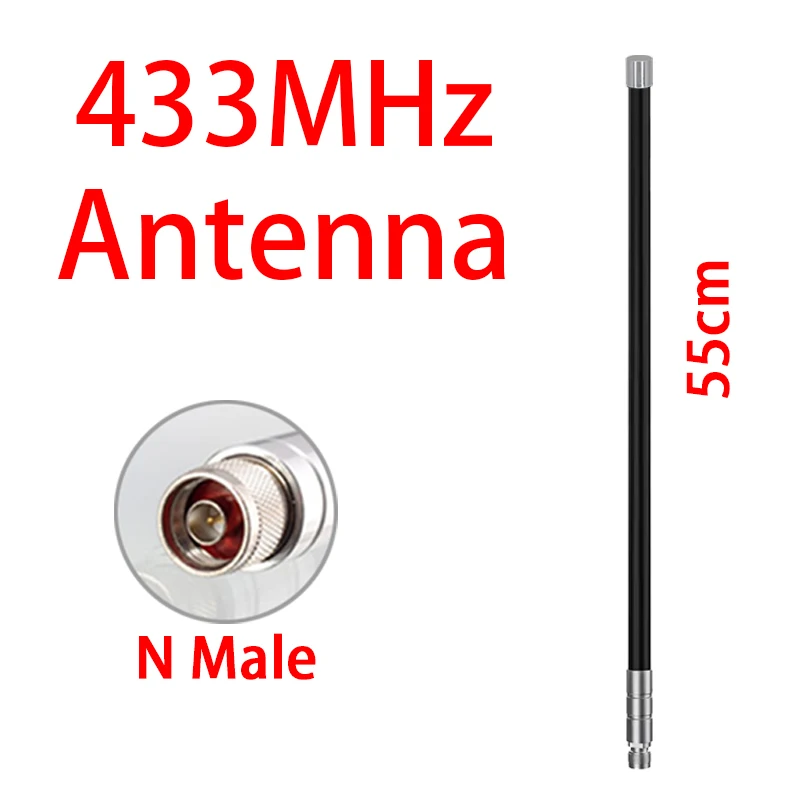 Antena LoRa Gateway 433MHz Zewnętrzna Wielokierunkowa Antena 433 MHz z Włókna Szklanego do Modułu Bezprzewodowej Transmisji Danych Dalekiego Zasięgu N Męski — zdjęcie produktu 2