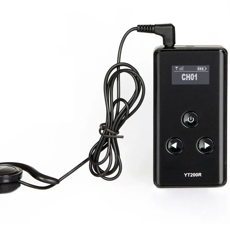 wireless audio tour guide system with charging case include 2 transmitters/mics 30 receivers/headsets YT200