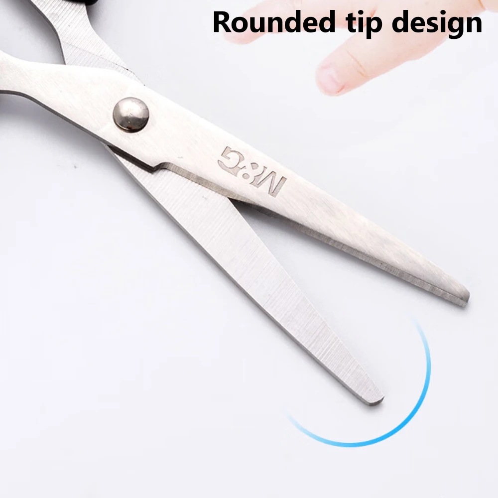 M & G القرطاسية 160/210 مللي متر مقص طرف مستدير مقص صغير متوسط كبير اليدوية ورقة مقص اللوازم المكتبية المنزلية أحمر/أسود