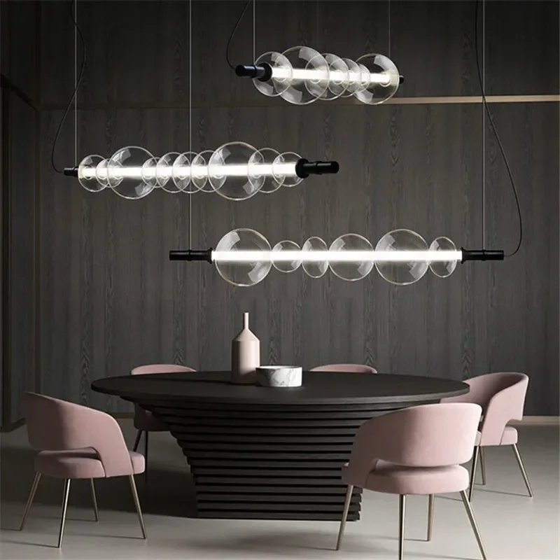Nordic LED Ceiling Chandelier Room Decorations Glass Pendant Lamp for Dining Room Modern Suspension Chandeliers