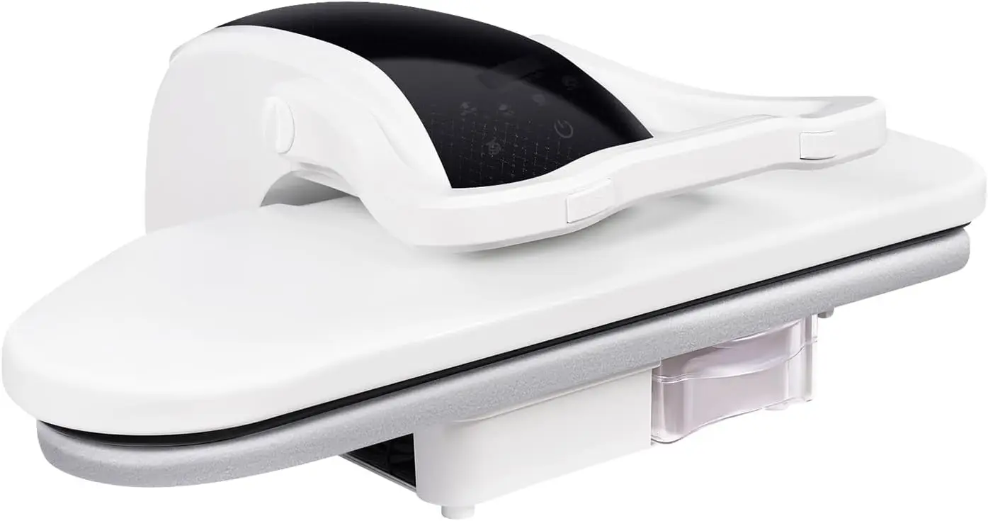 Professional Compact Folding Ironing Board with Hanger Rack, Space-Saving Design, 18 x 54 Inches, 4-Leg Support, Beige