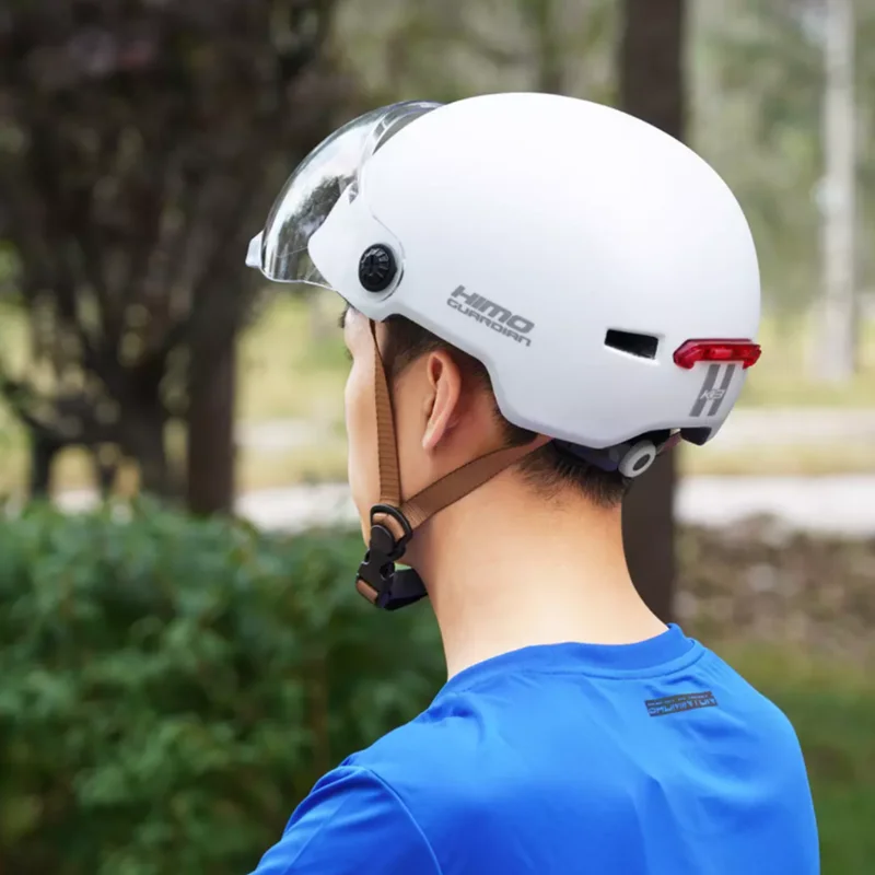 الأصلي Youpin HIMO K3 ركوب خوذة فلاش خوذة أمان (57-61 سنتيمتر) مع أضواء تحذير ليلية سميكة نظارات عالية الوضوح