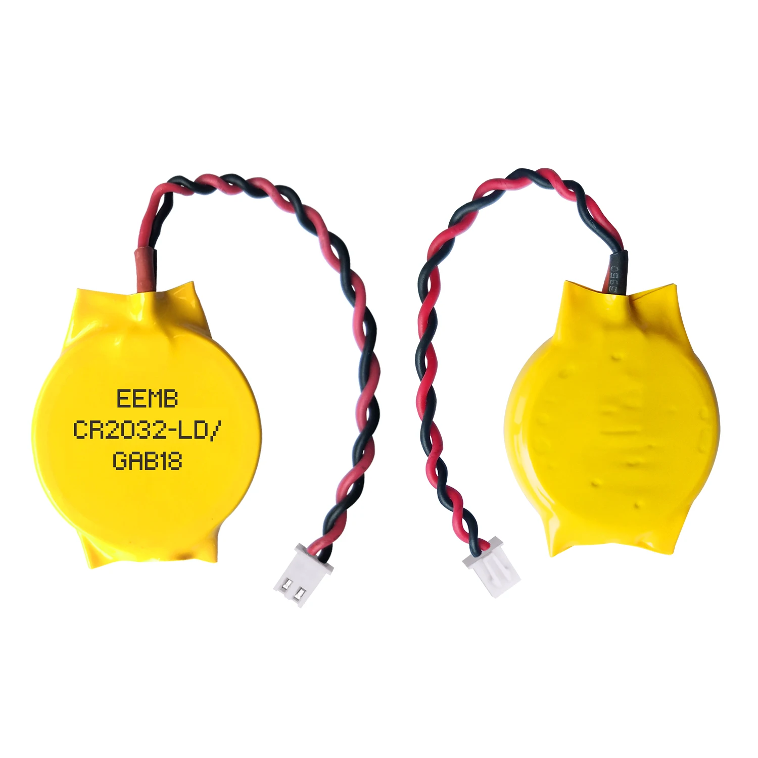 EEMB 20Pcs CR2032 3V Lithium Coin Battery With Wire Leads Non‑Rechargeable Button Cell for PCB Board Smart Device Remote Control