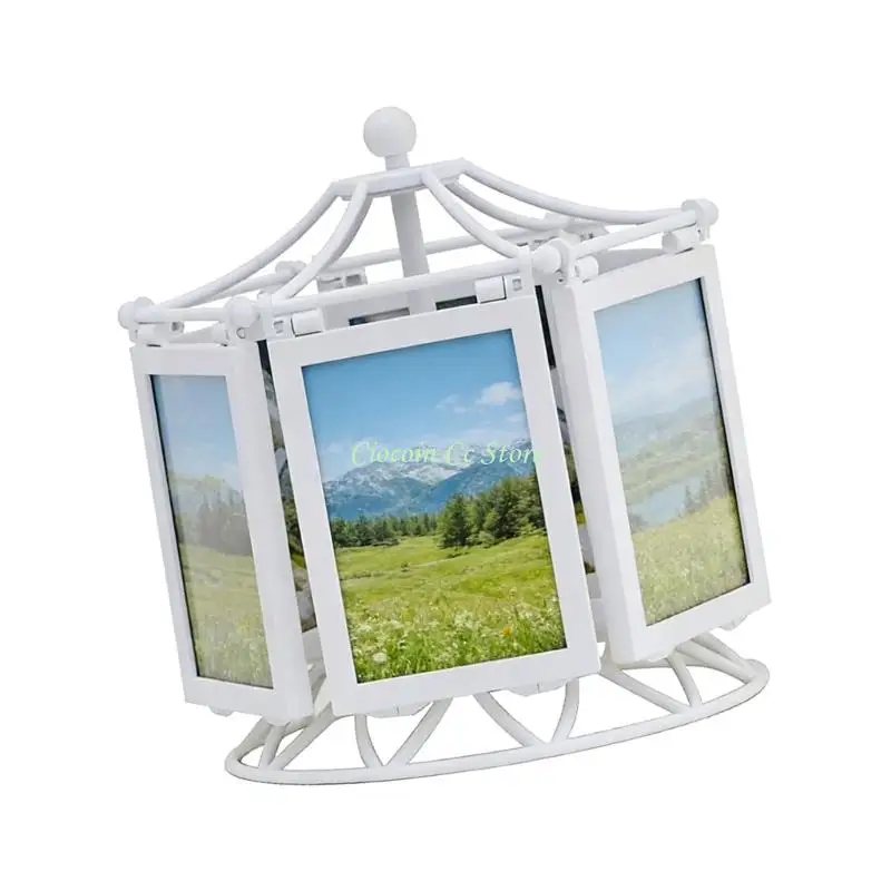 X90F Rotation Ferris Wheel Picture Frame Music Box Decorative Photo Frame Home Decors