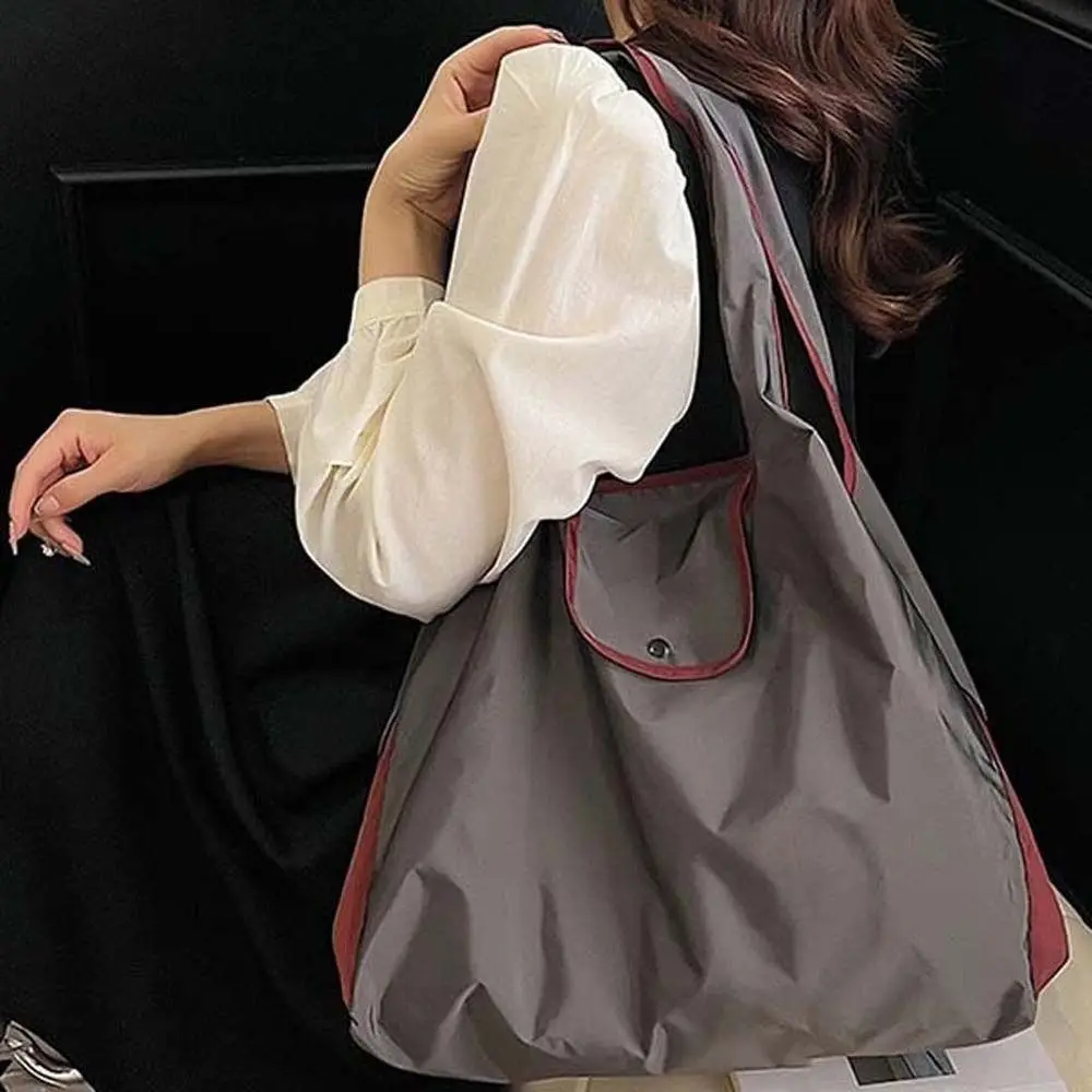Multi-functional Foldable Shopping Pouch Portable Large Capacity Eco-friendly Tote Bag Anti-splash Water Polyester