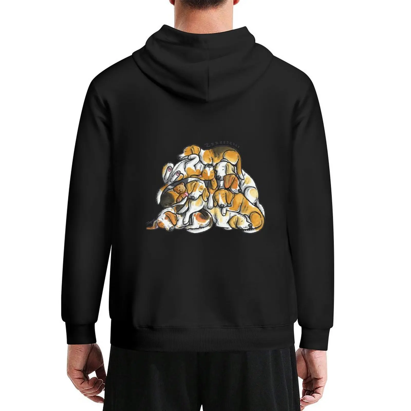 

Sleeping pile of Beagle dogs Hoodie blouse men's autumn clothes men's sweat-shirt set men's hoodies
