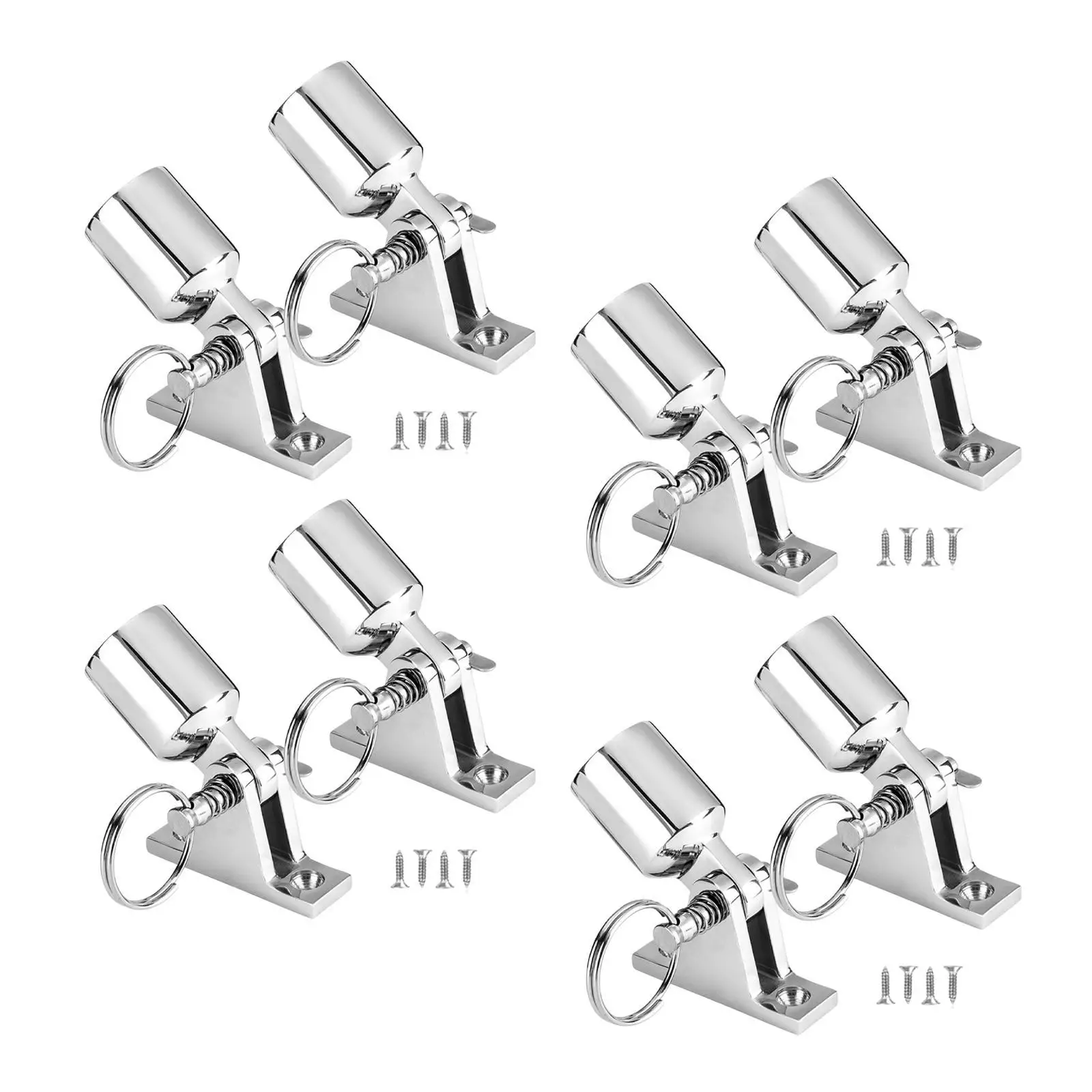 

2x Deck Hinges and Eye End Caps Fits 22mm Tube for Kayak Canoe Top Hardware