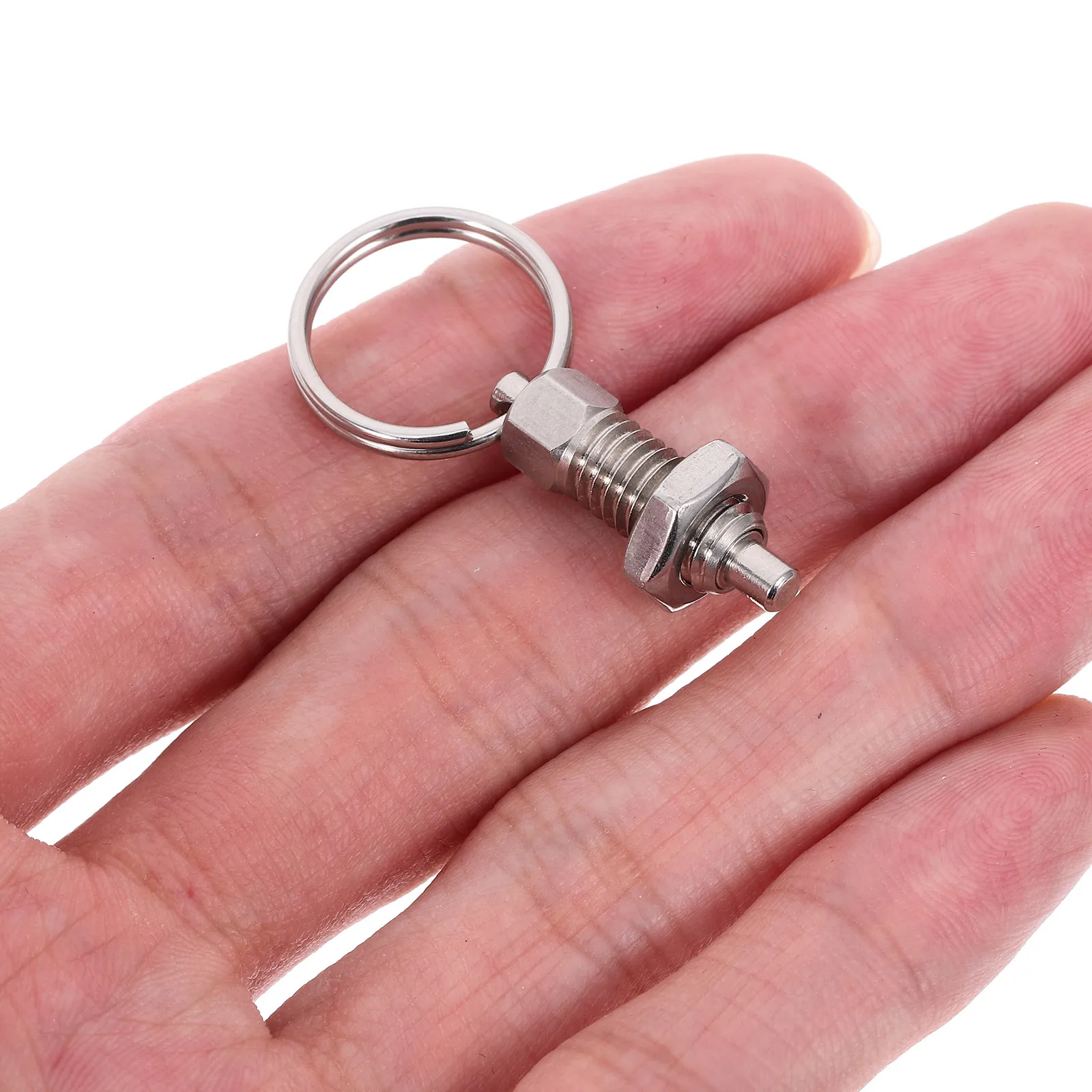 Heavy Duty Stainless Steel Spring Latch Lock Pull Ring Pin for Trailer Gate Welding Utility Trailer Parts
