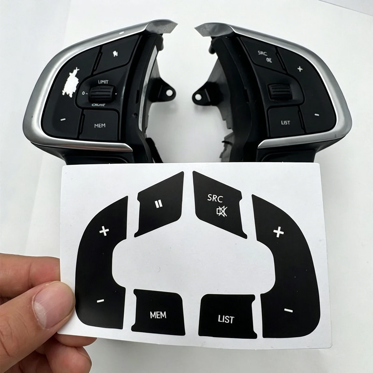 For Citroen C4L 2012-2019 Worn Steering Wheel Button Repair Sticker - Multifunction Switch Cover Decal, Anti-Worn