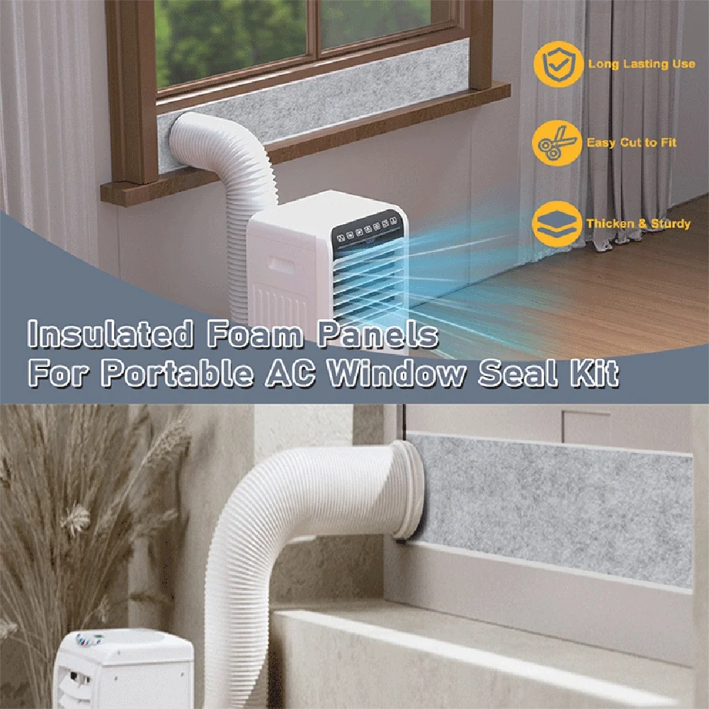 3Pcs Window Air Conditioner Foam Insulation Panels Adjustable AC Side Insulating Panel Kit For Portable Air Conditioner