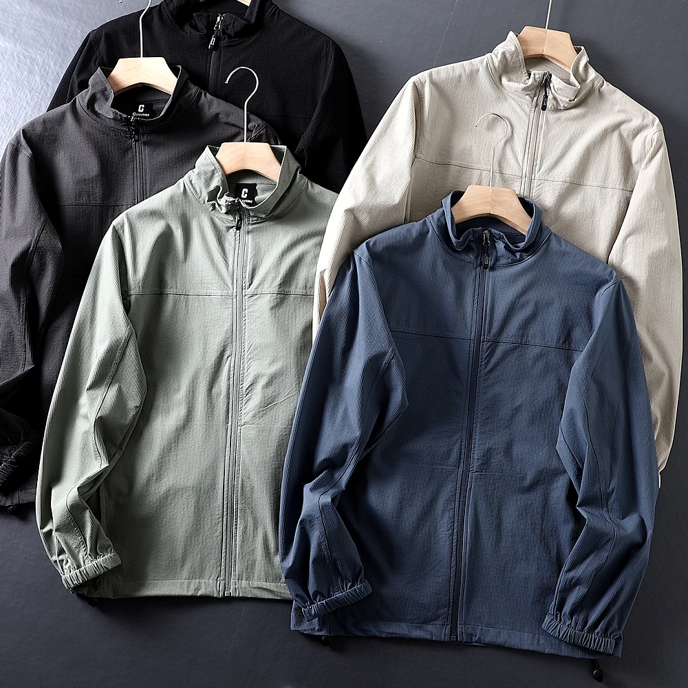 

Уличная мужская весенне-летняя дышащая солнцезащитная куртка, тонкая верхняя одежда, пальто Ice Sensation, эластичная техническая кожа irt