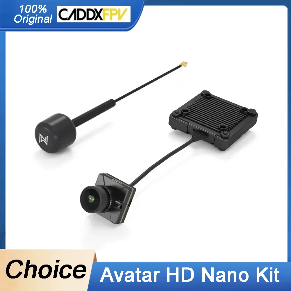 

Caddx Walksnail Avatar HD Nano Kit V3 1080P/60fps FOV160 ° Встроенное хранилище 32G (кабель 14 см/14 см) 14X14 мм для FPV дрона