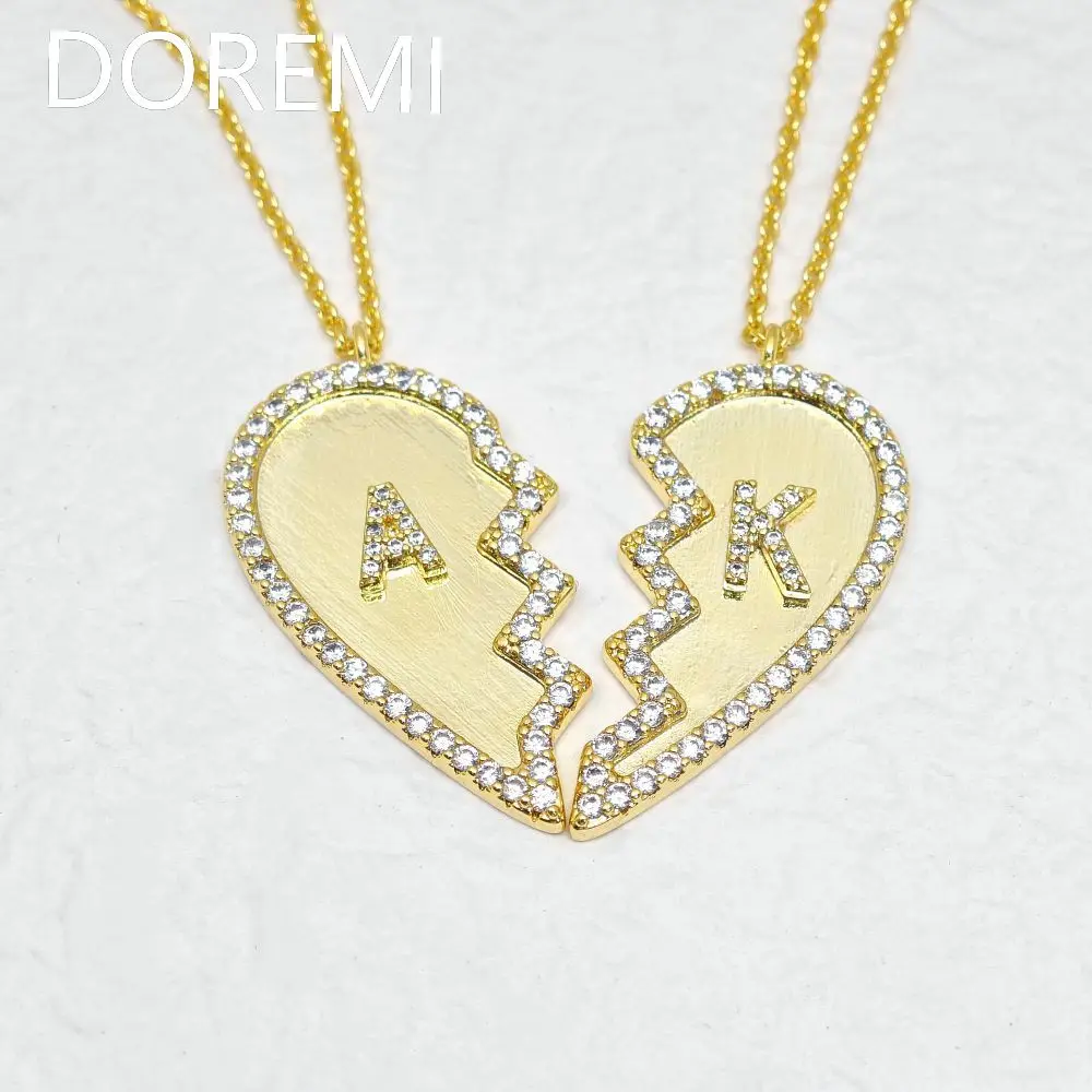 

lateefah 6 мм кристалл циркона имя буквы ожерелье в форме сердца из меди циркона в форме сердца