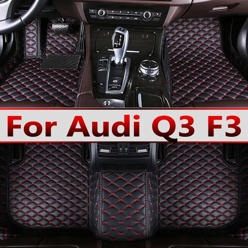 

Car Mats For Audi Q3 F3 MK2 2019~2022 Durable Anti Dirt Rug Auto Floor Mat Luxury Leather Carpet Set Car Interior Accessories