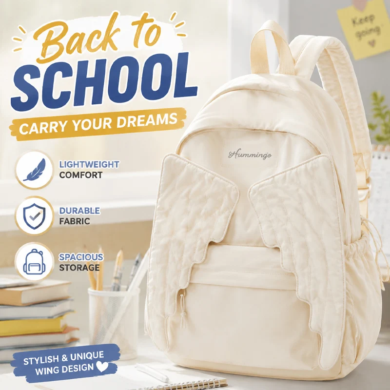Fashion Cartoon Backpack for Girls Medium Size Lightweight School Bag with Ergonomic Design for Elementary Middle High School
