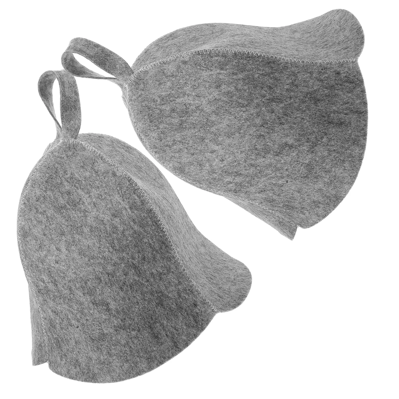 

2Pcs Felt Sauna Hat Thick Thermal Hair Cap Absorbent Heat Protection Hair Care Sauna Spa Bath Headwear Hairwashing Cap