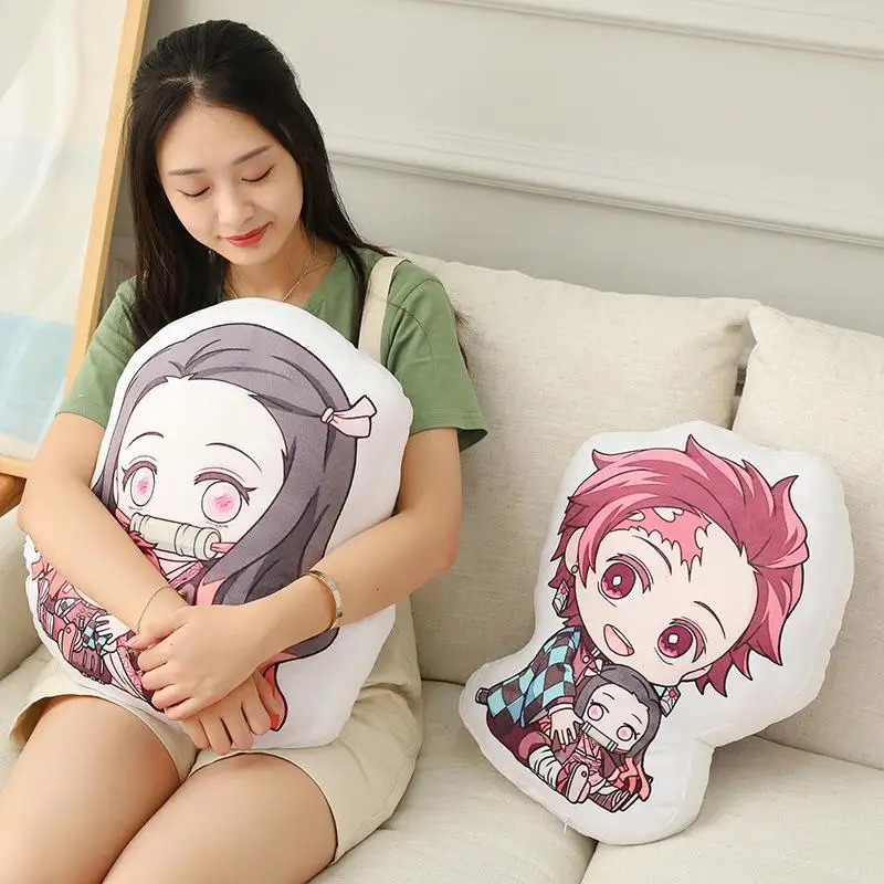 Demon Slayer Blade Japanesea Manga Anime Plushie cojín Kimetsu No Yaiba Tanjirou Nezuko almohada rellena felpa niños niñas regalo