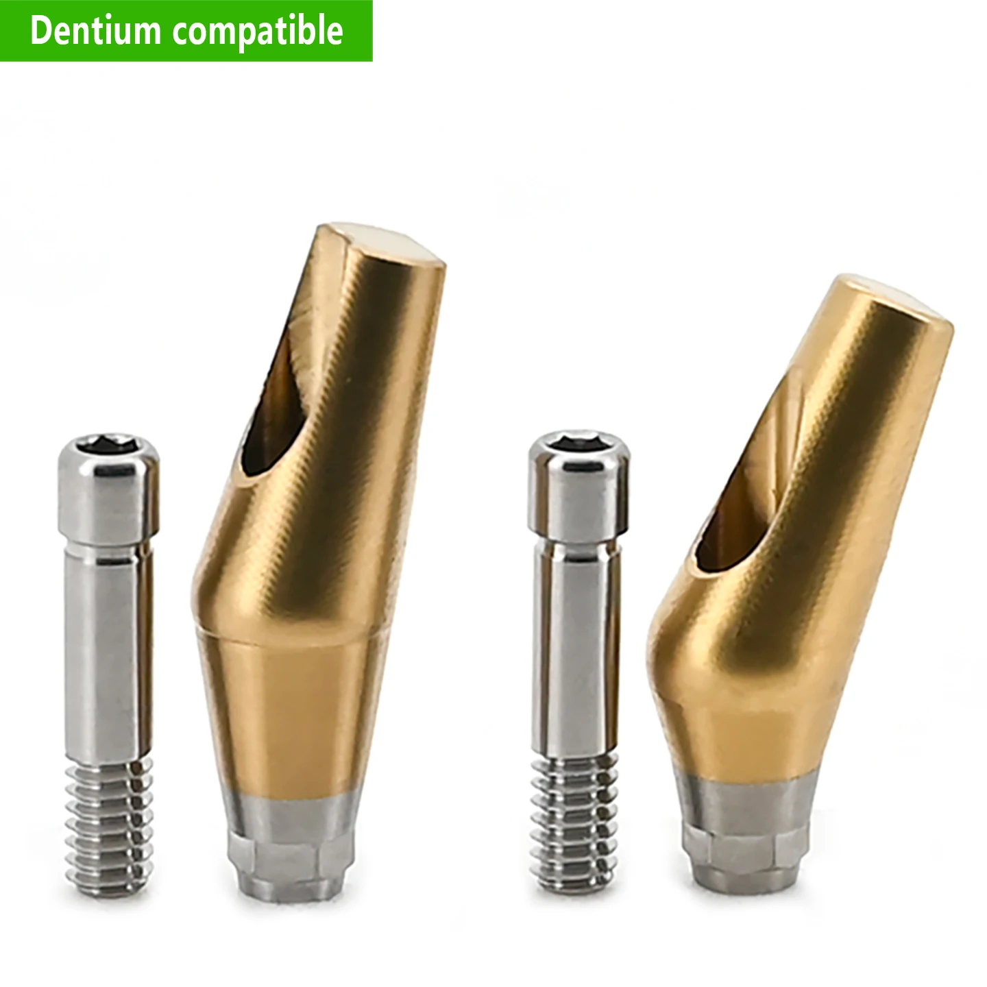 For Dentium Titanium Angled Abutment 15°/25° OEM ODM CAD/CAM Pre-Milled Custom Dental Abutment OEM ODM Factory Direct Fast Ship