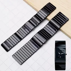 Premium-Grade Ceramic Watch Strap Replacement for Rado DIAMASTER Series Black Watch Chain Men's 27mm 35mm Watchbands Accessories