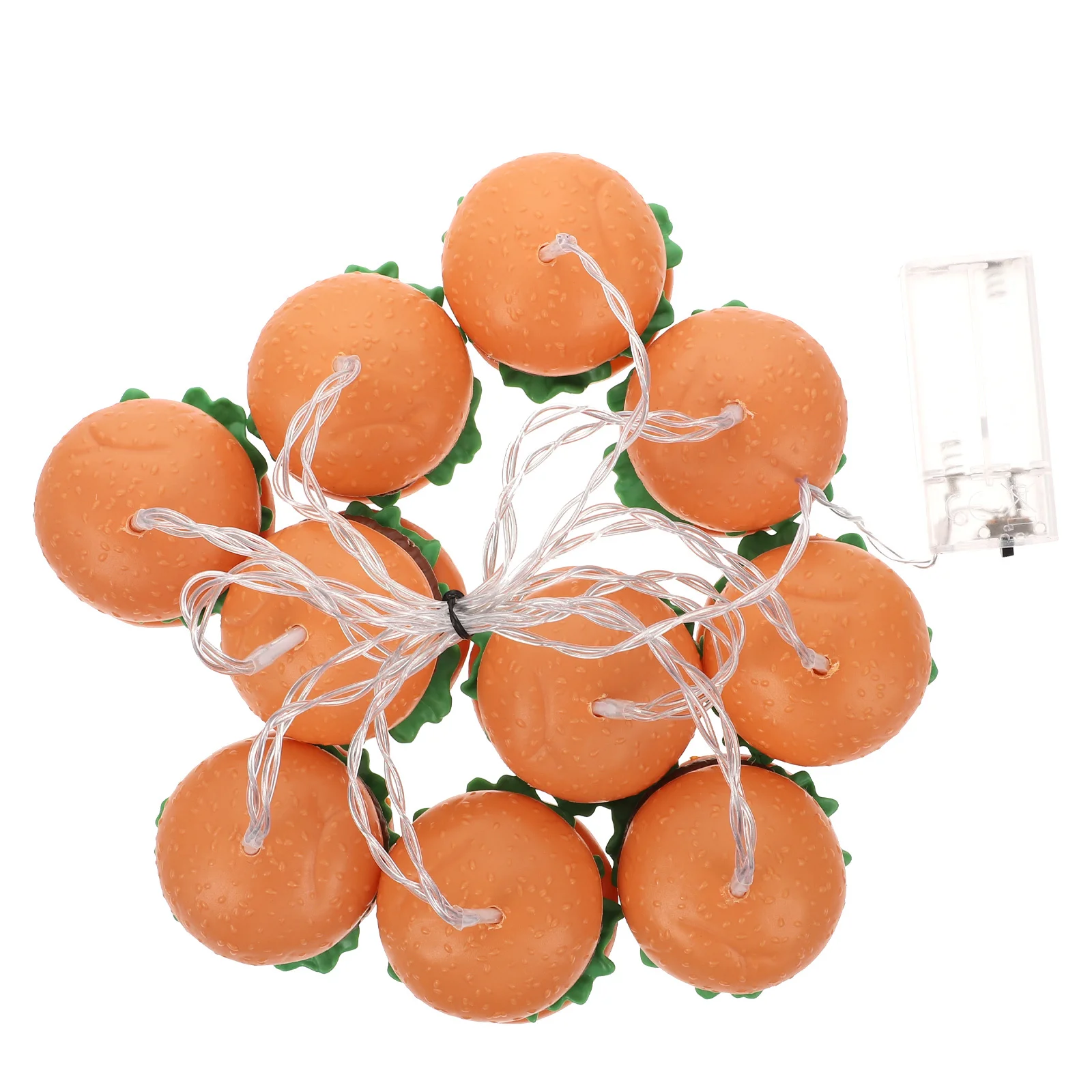 1 مجموعة LED همبرغر سلسلة ضوء مواد عالية الجودة ديكور لمناسبات احتفالية الأحداث سلسلة ضوء LED #5