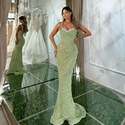 Sexy Backless Evening Dresses For Women Exquisite Beading Elegant Off Shoulder Sleeveless Vintage Slimming Mopping Prom Gowns