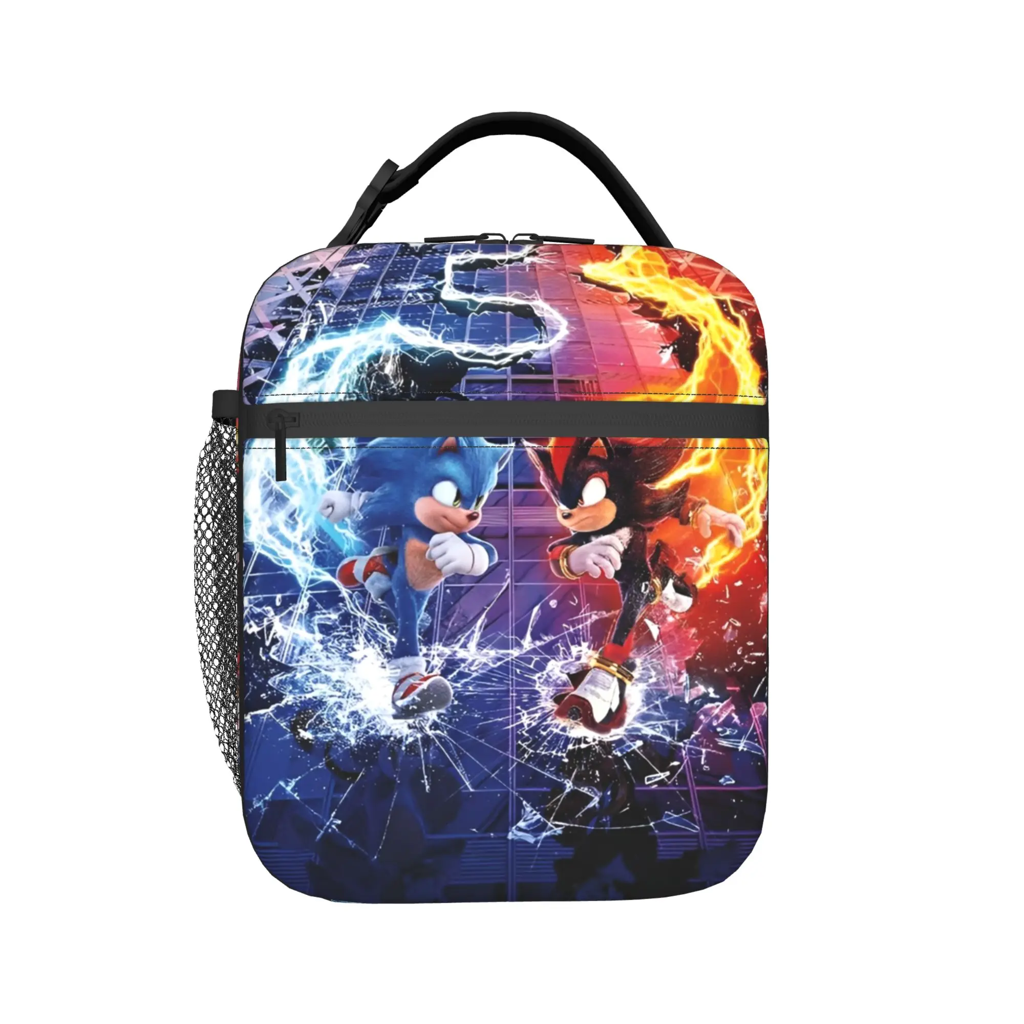 Shadowed S-Soniced Merch Insulated Lunch Bag For Picnic  Food Storage Bag Reusable Thermal Cooler Lunch Boxes