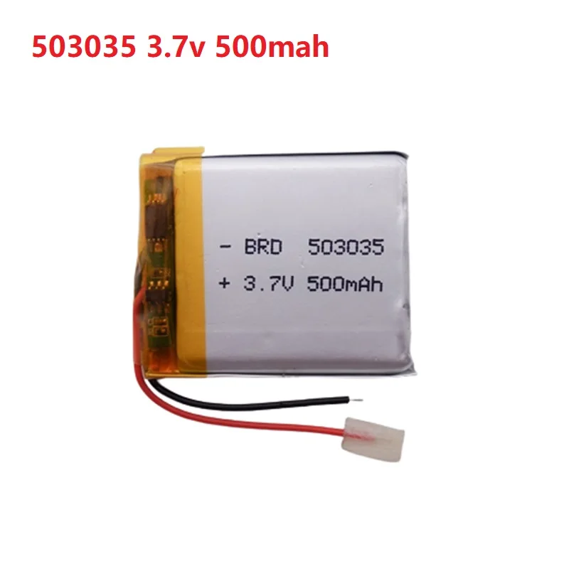 503035 3.7v 500mah lithium polymer battery 3 .7V volt li po ion lipo rechargeable batteries for dvd GPS navigation