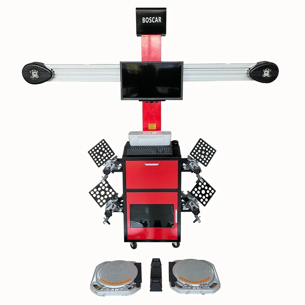 High precision 3D car four wheel alignment machine for sale Universal operating system Free updates 4 wheel tire aligner image 2