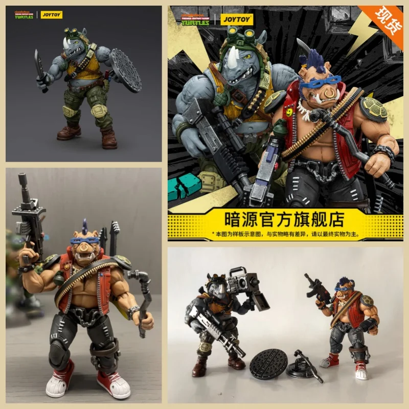 

JOYTOY 1/18 Scale TMNT Ninja Turtles Action Figure Set - Michelangelo Donatello Leonardo Raphael Anime Collectible Models Toy