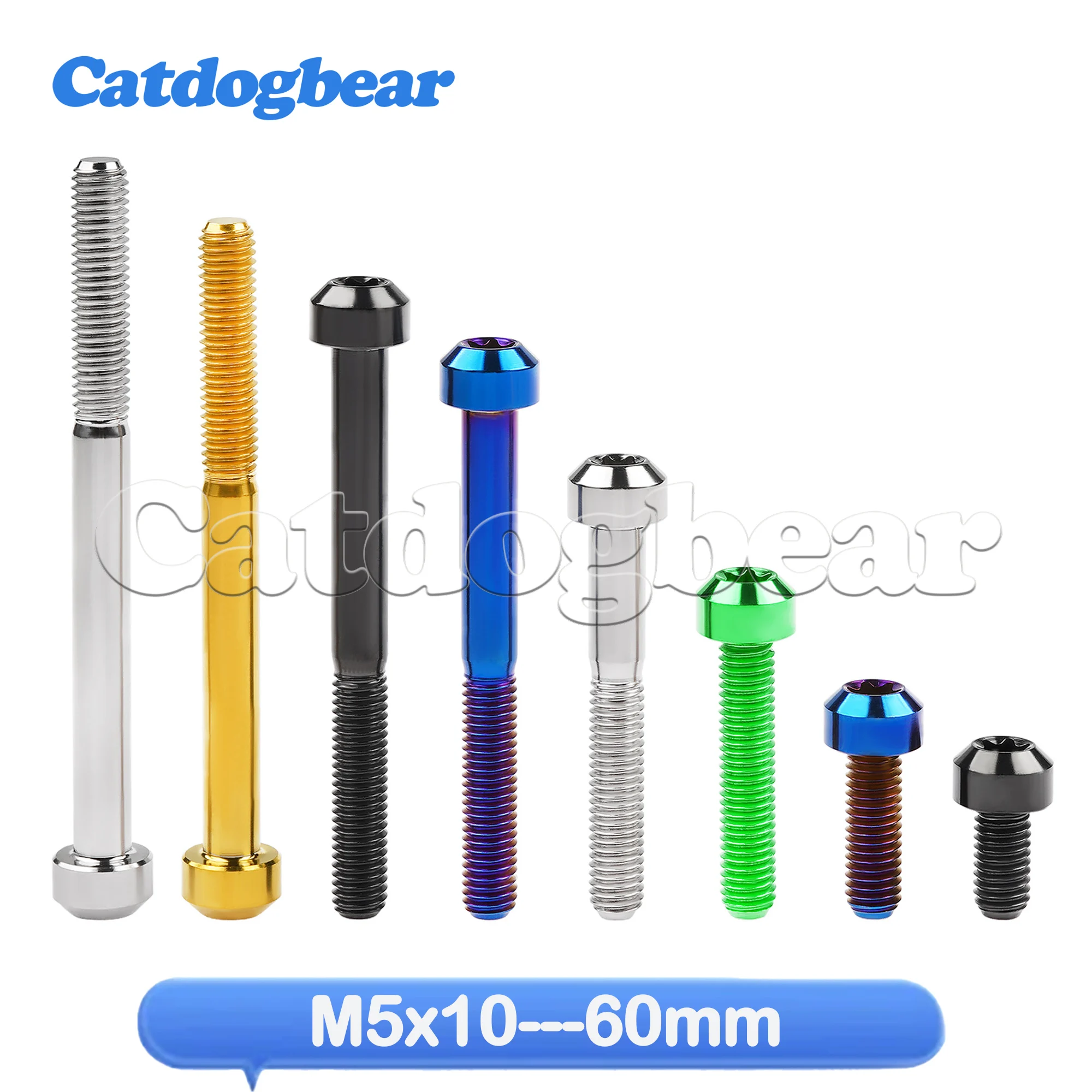 

Catdogbear M5x10--60 mm Titanium Bolt Torx Head Screw For Bicycle Motor Multiple Colors