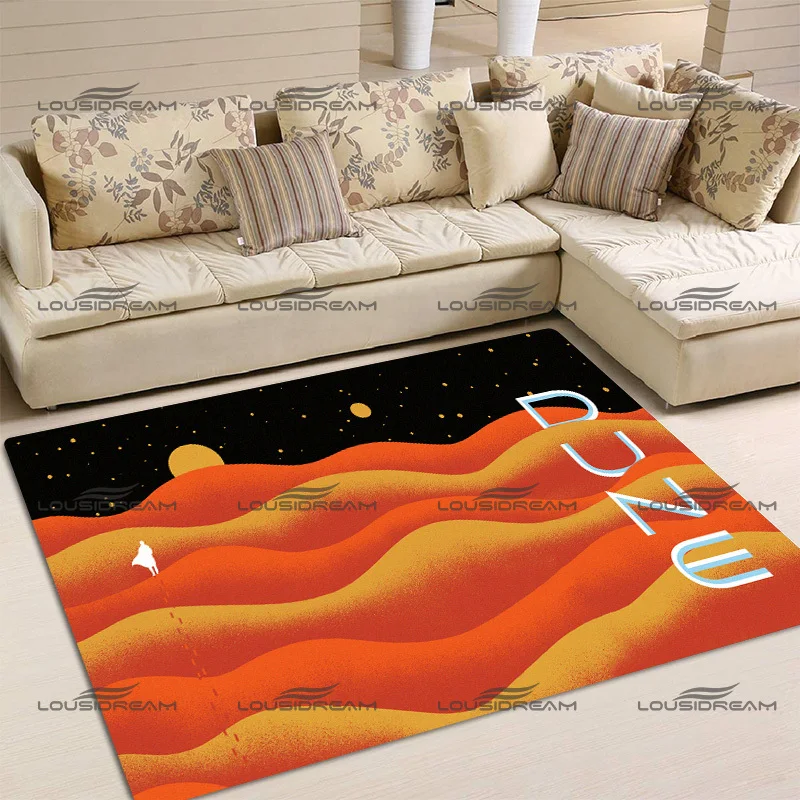 

Science Fiction Movie Pattern Carpet Square Flannel Dune Rugs Modern Home Living Room Floor Mats Bedroom Carpet